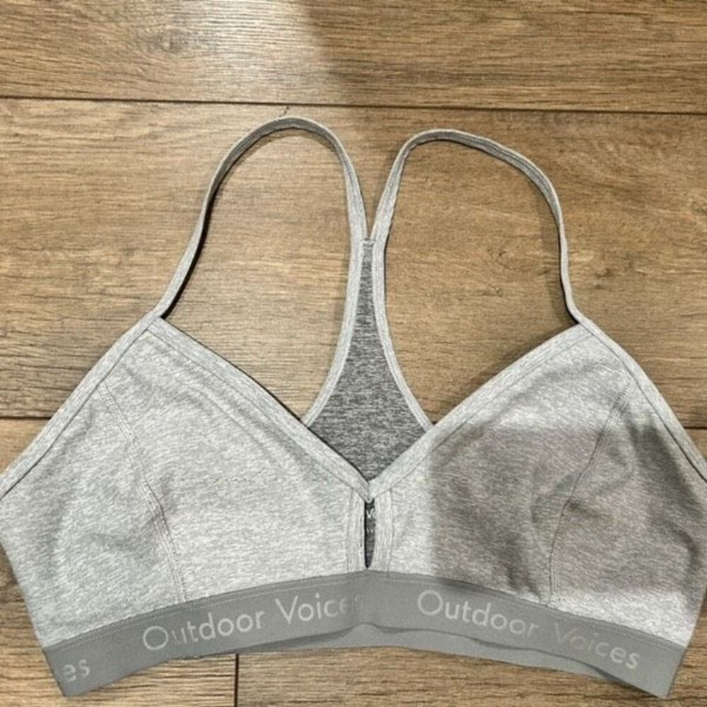 Outdoor Voices Gray Sports Bra